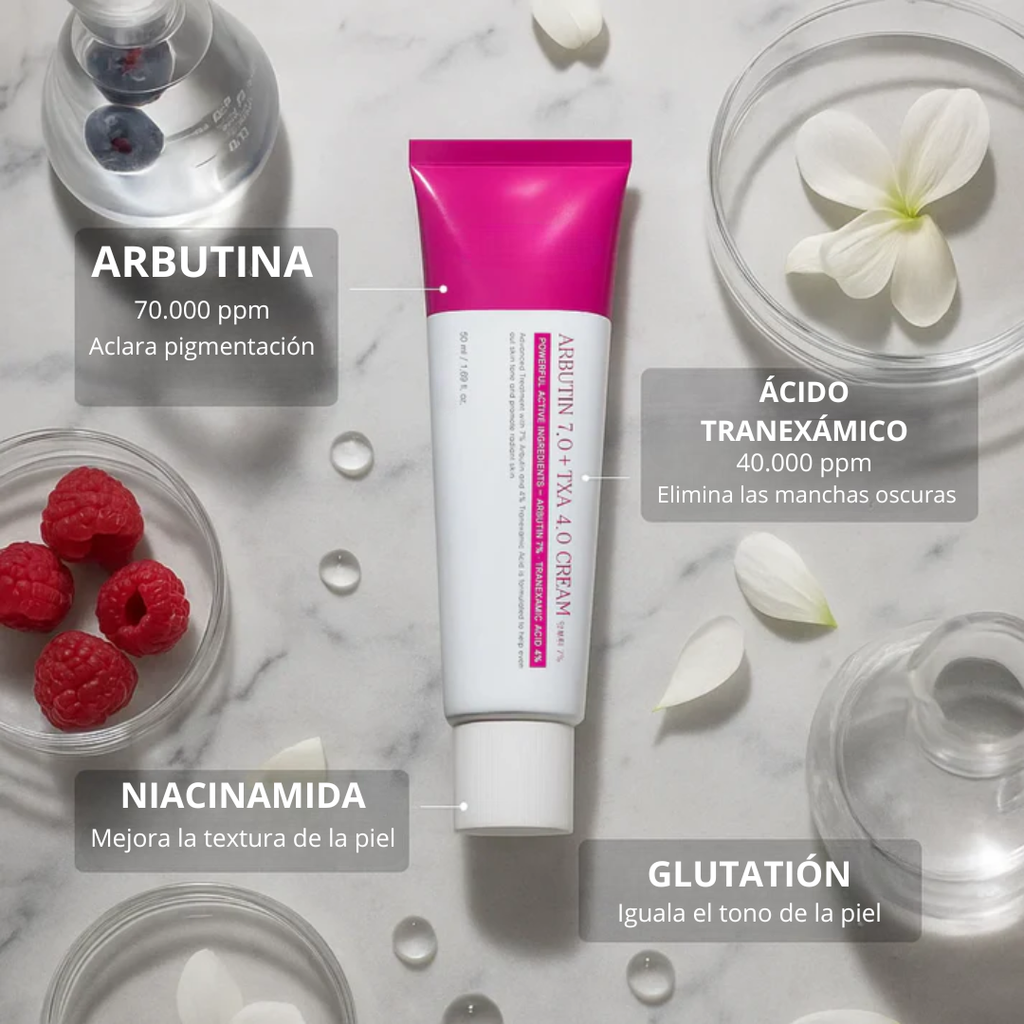 Luméa Crema: Arbutina 7% + Ácido Tranexámico 4% - 50gr